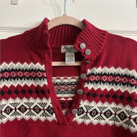 Eddie Bauer Collectibles Red Nordic Sweater - Picture 3 of 7